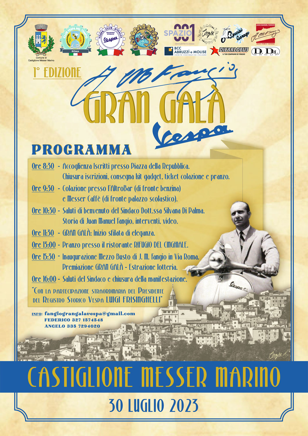 Fangio Gran Galà Vespa PROGRAMMA